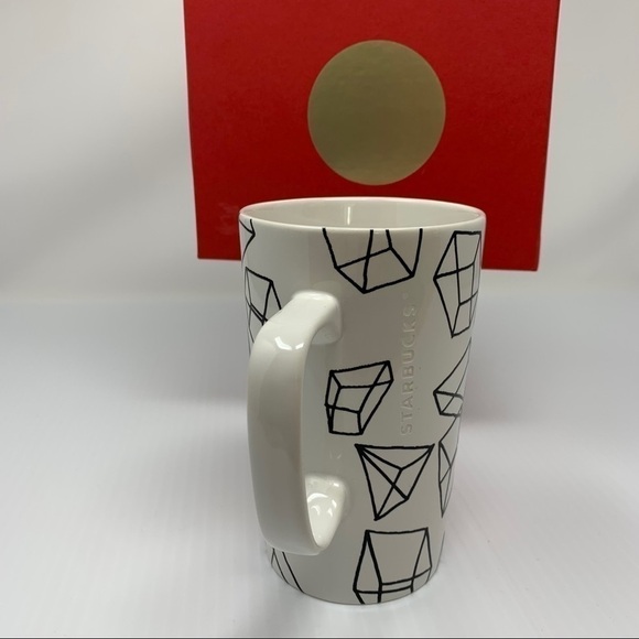 Starbucks Coffee Mug 2014 Geometric Cubes Gift Boxed New - Picture 3 of 9
